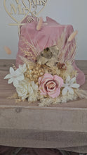 Load and play video in Gallery viewer, Mr &amp; Mrs Floral Cake topper - blush
