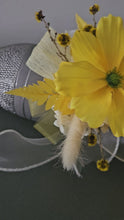 Load and play video in Gallery viewer, Yellow everlasting flowers corsage &amp; buttonhole AB2126 - School formal, prom, graduation
