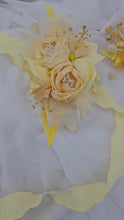 Load and play video in Gallery viewer, Yellow peony corsage &amp; buttonhole set - School formal, prom, graduation, wedding
