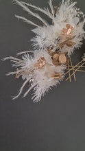 Load and play video in Gallery viewer, Preserved flowers bobby pin large x 3 nude &amp; champagne gold
