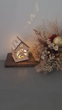 Load and play video in Gallery viewer, Boho Rustic Preserved flowers Xmas deco with lights XMAS94
