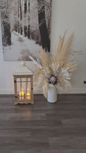 Load and play video in Gallery viewer, Boho rustic wooden lantern – LARGE - HIRE ONLY
