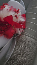 Load and play video in Gallery viewer, Bright red orchid everlasting flowers corsage AB2134 - School formal, prom, graduation

