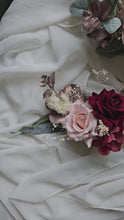 Load and play video in Gallery viewer, Double cake topper in blush pink &amp; burgundy colours
