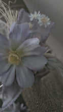 Load and play video in Gallery viewer, Pastel blue everlasting flowers corsage &amp; buttonhole AB2125 - School formal, prom, graduation
