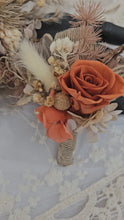 Load and play video in Gallery viewer, Rustic twigs preserved roses corsage &amp; boutonniere set - School formal, prom, graduation, wedding
