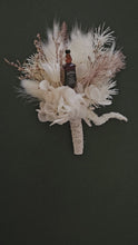 Load and play video in Gallery viewer, Unique Jack Daniels whiskey Boho preserved flowers buttonhole – Wedding, school formal
