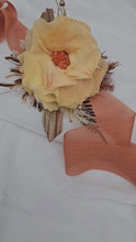 Load and play video in Gallery viewer, Preserved French rose rustic style corsage – school formal, prom, graduation, wedding
