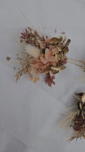 Load and play video in Gallery viewer, Preserved flowers bobby pin large x 3 rustic peach, gold, orange
