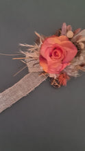 Load and play video in Gallery viewer, Everlasting flowers rustic orange corsage - School formal / Wedding
