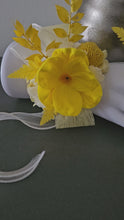 Load and play video in Gallery viewer, Yellow real touch anemone preserved flowers corsage &amp; buttonhole AB2160 - School formal, prom, graduation
