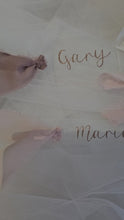 Load and play video in Gallery viewer, Personalised acrylic tag, custom wedding, event badge – Glitter letters
