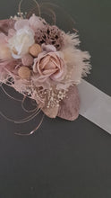Load and play video in Gallery viewer, Everlasting flowers blush &amp; rose gold corsage - School formal / Wedding
