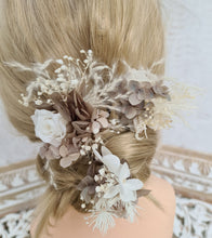 Load image into Gallery viewer, Everlasting flowers bobby pins mini preserved rose x 3
