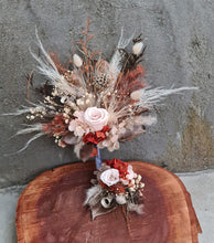 Load image into Gallery viewer, Rustic autumn color floral cake topper
