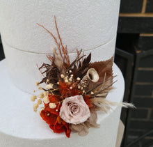 Load image into Gallery viewer, Rustic autumn color floral cake topper
