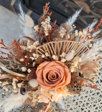 Load image into Gallery viewer, Rustic style cake topper with everlasting preserved roses.
