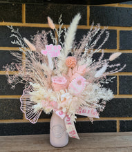 Load image into Gallery viewer, Welcome Baby girl preserved rose arrangement
