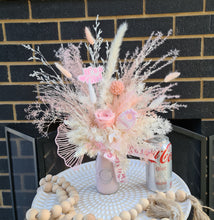 Load image into Gallery viewer, Welcome Baby girl preserved rose arrangement
