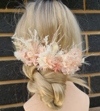 Load image into Gallery viewer, Preserved flowers bobby pin large x 3 blush
