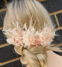 Load image into Gallery viewer, Preserved flowers bobby pin large x 3 blush

