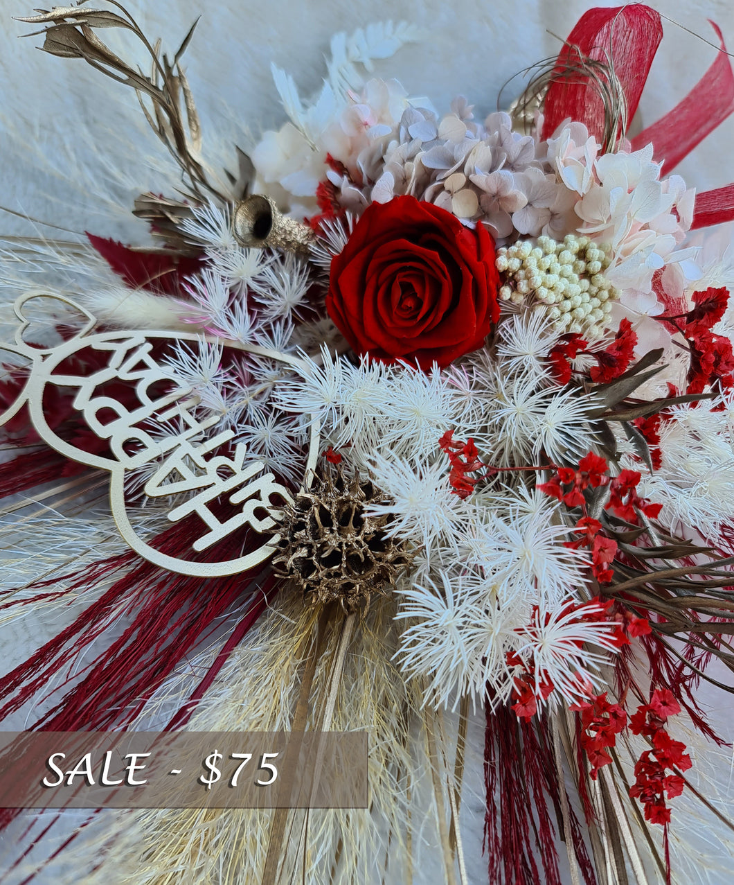 Everlasting red rose with 