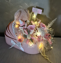 Load image into Gallery viewer, X - Baby girl preserved flowers &amp; toy in pram
