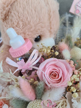 Load image into Gallery viewer, X - Baby girl preserved flowers &amp; toy in pram
