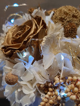 Load image into Gallery viewer, X - Golden everlasting roses in tripod pot
