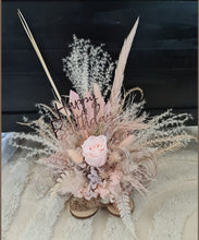 Load image into Gallery viewer, X - Dusty pink birthday flowers on wood slices
