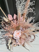 Load image into Gallery viewer, X - Dusty pink birthday flowers on wood slices
