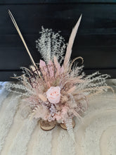 Load image into Gallery viewer, X - Dusty pink birthday flowers on wood slices
