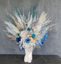 Load image into Gallery viewer, X - Blue &amp; grey everlasting flowers with peony
