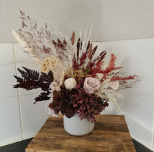 Load image into Gallery viewer, X - Burgundy &amp; cream preserved flowers

