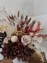 Load image into Gallery viewer, X - Burgundy &amp; cream preserved flowers
