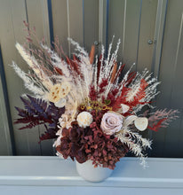 Load image into Gallery viewer, X - Burgundy &amp; cream preserved flowers
