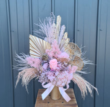 Load image into Gallery viewer, X - Pink, violet &amp; gold everlasting flowers
