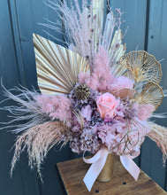 Load image into Gallery viewer, X - Pink, violet &amp; gold everlasting flowers

