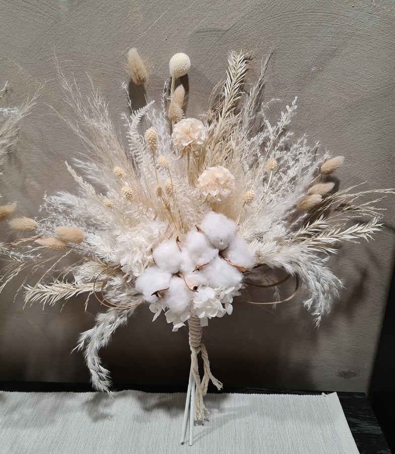X -Bridesmaids bouquets - palm spear arrangements