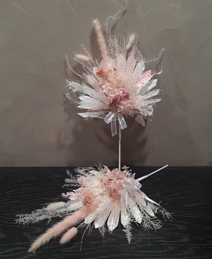 X - Everlasting bridesmaids palm spears in blush