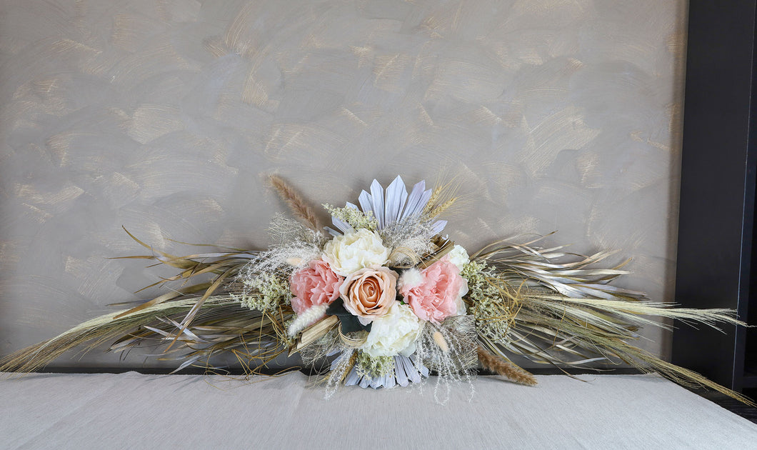 X - Wedding welcome sign - silk flowers