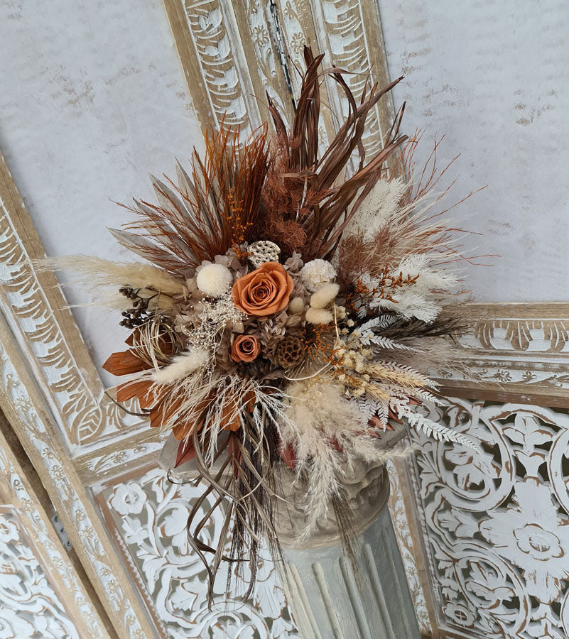 X - Preserved bridal bouquet - rustic style