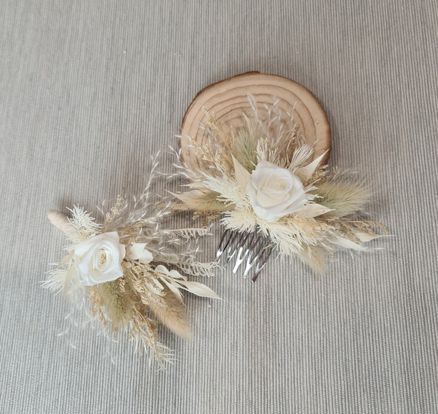X - Bridal comb & grooms buttonhole