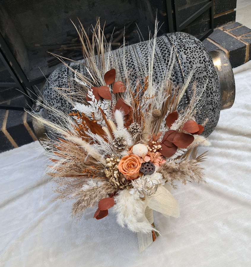 X - Preserved bridal bouquet rustic style