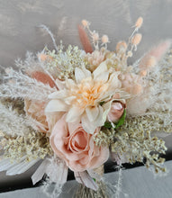 Load image into Gallery viewer, X - Bridal bouquet silk flowers blush tones
