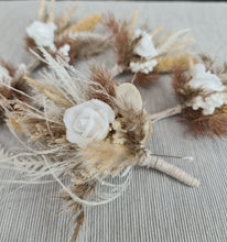 Load image into Gallery viewer, X - Wedding buttonholes brown &amp; neutral
