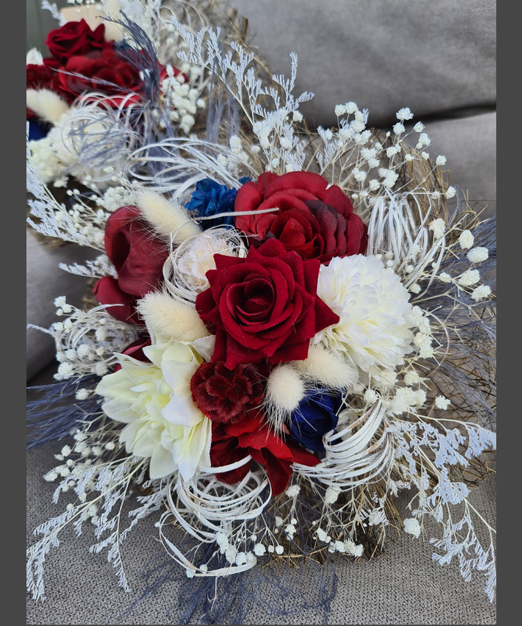 X - Bridesmaids bouquets silk & preserved flowers