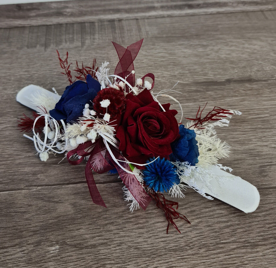 X - Everlasting corsage Burgundy & Navy colours