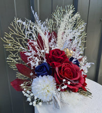 Load image into Gallery viewer, X - Wedding flowers cake topper in burgundy
