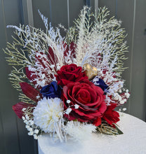Load image into Gallery viewer, X - Wedding flowers cake topper in burgundy
